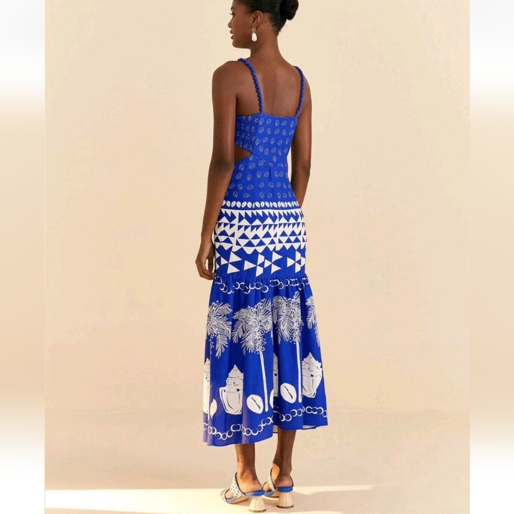 FARM RIO | $235 Mixed Ondina Linen Blend Dress - Picture 5 of 9